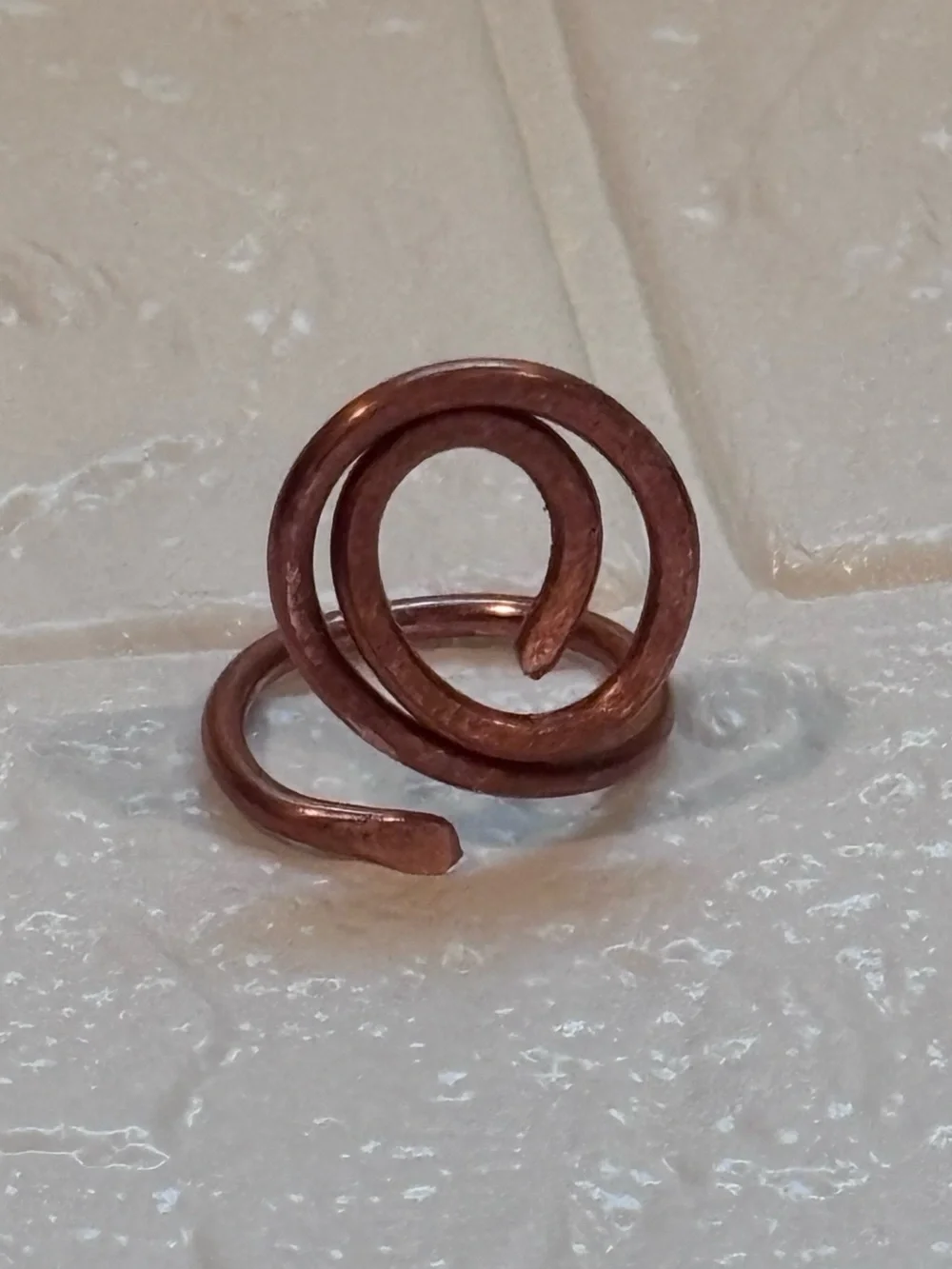 #R56 Copper Spiral Ring Sz 7